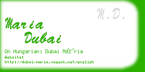 maria dubai business card
